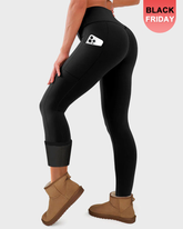 High-Waisted Fleece Leggings with Pockets