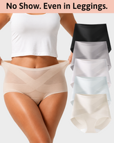High Waist Seamless No Show Soft Breathable Full Coverage Panties
