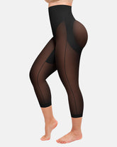 Mesh Tummy Control Butt-Lifting Capri Leggings