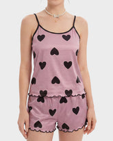 2 Piece Cartoon Summer Pajama Set Fitted Comfortable Home Wear