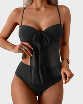 Tummy Control Flowy Mesh 2-Piece Bathing Suit