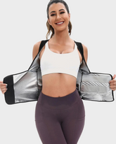Women's Zip Up Sauna Shapewear Vest Built In Bra Tummy Control Gym Top