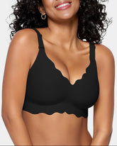 Soft Full Coverage Scalloped Wireless Jelly Bra