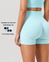 Women's High Waisted Scrunch Butt Lifting Gym Shorts