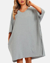Soft Bamboo Sleepshirt with Pocket Plus Size S-5XL