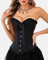 Halloween Lace Up Boned Overbust Renaissance Corset Bustier