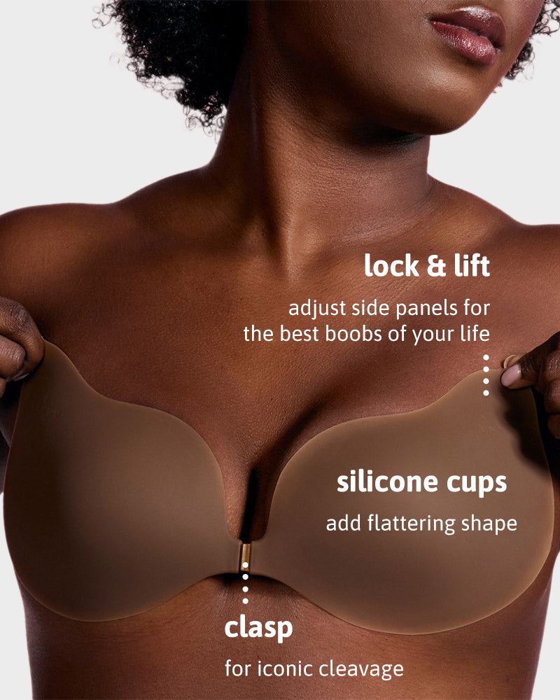 Seamless Silicone Shaping Cleavage Bra