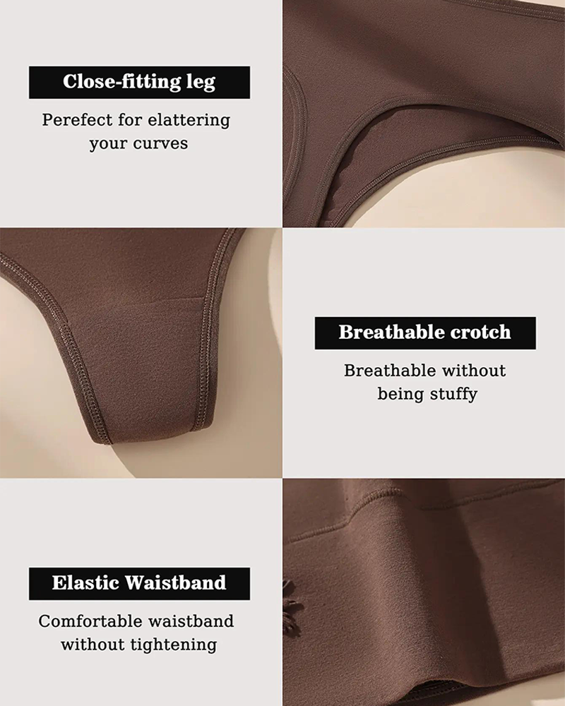 High Waist Seamless Thongs Tummy Control  Underwear