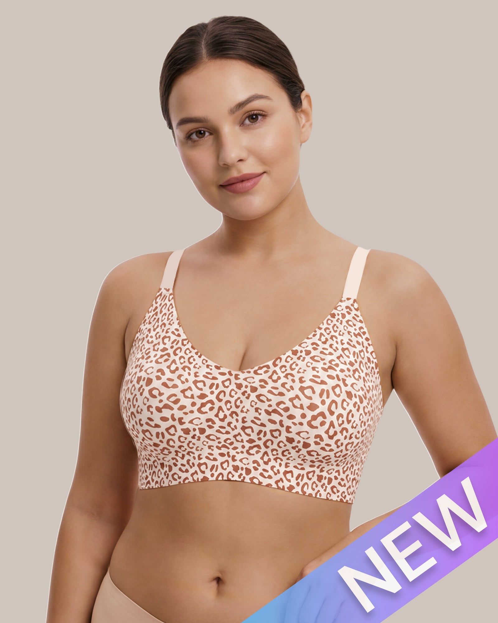 Lace Jelly Bralette Wireless Seamless Deep V Padded Everyday Bra