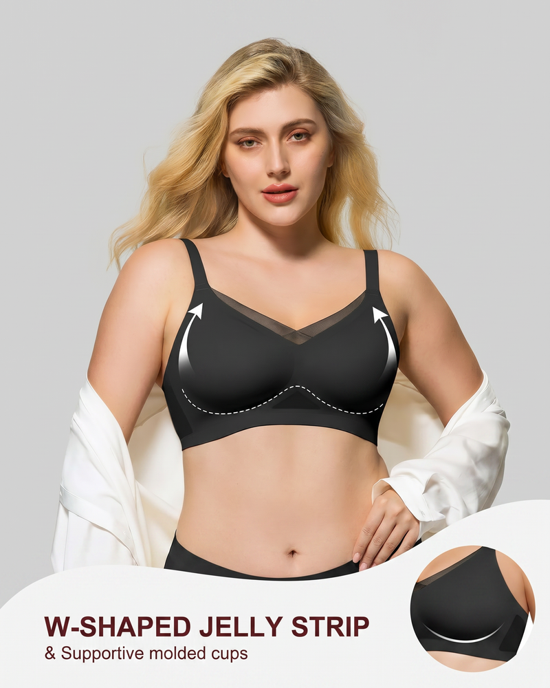Seamless Wireless Full Coverage Push Up No Underwire Everyday Jelly Bra