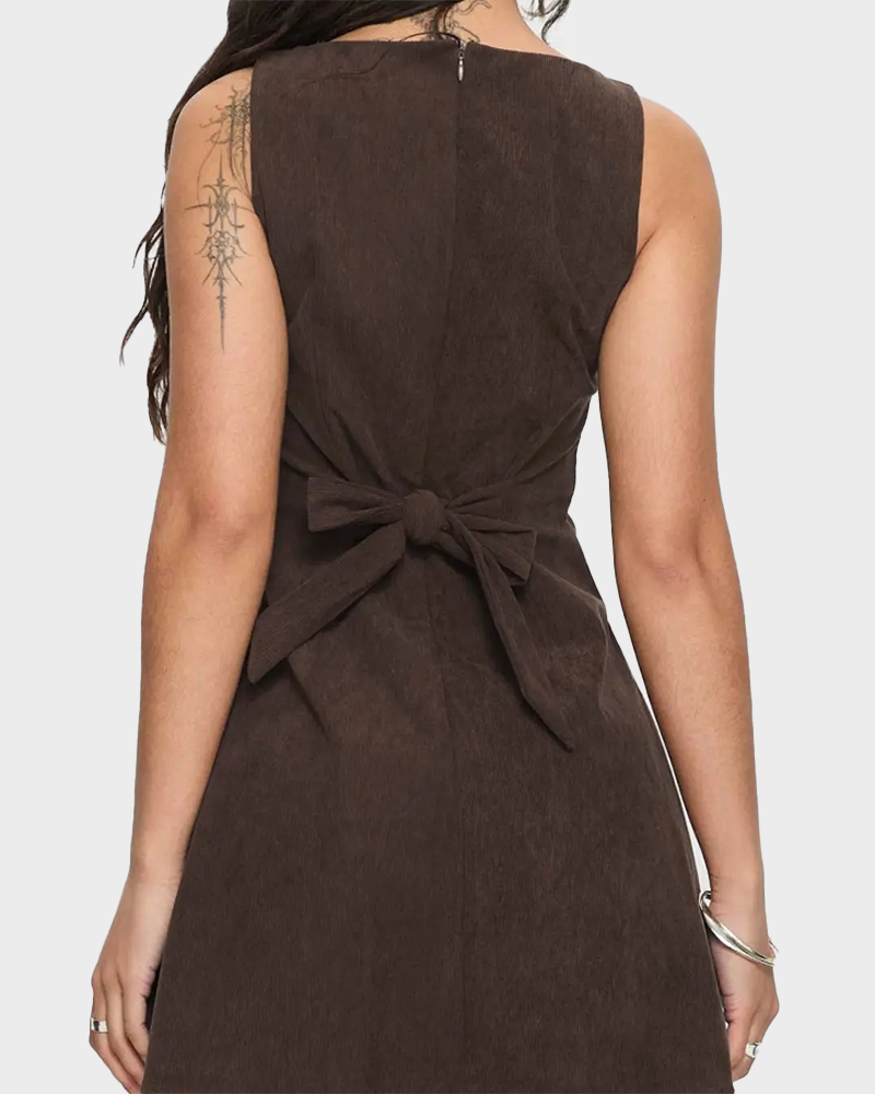 Women's Elegant Solid Sleeveless A Line Mini Dress