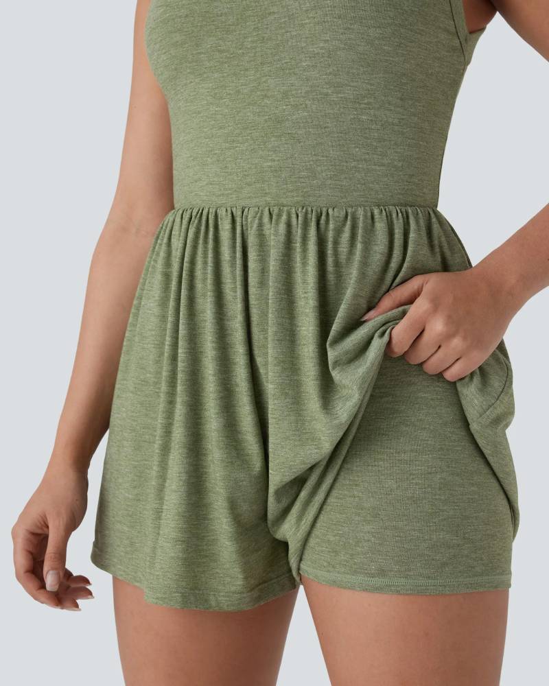 Easy Peezy Sleeveless Pocket 2-in-1 Romper