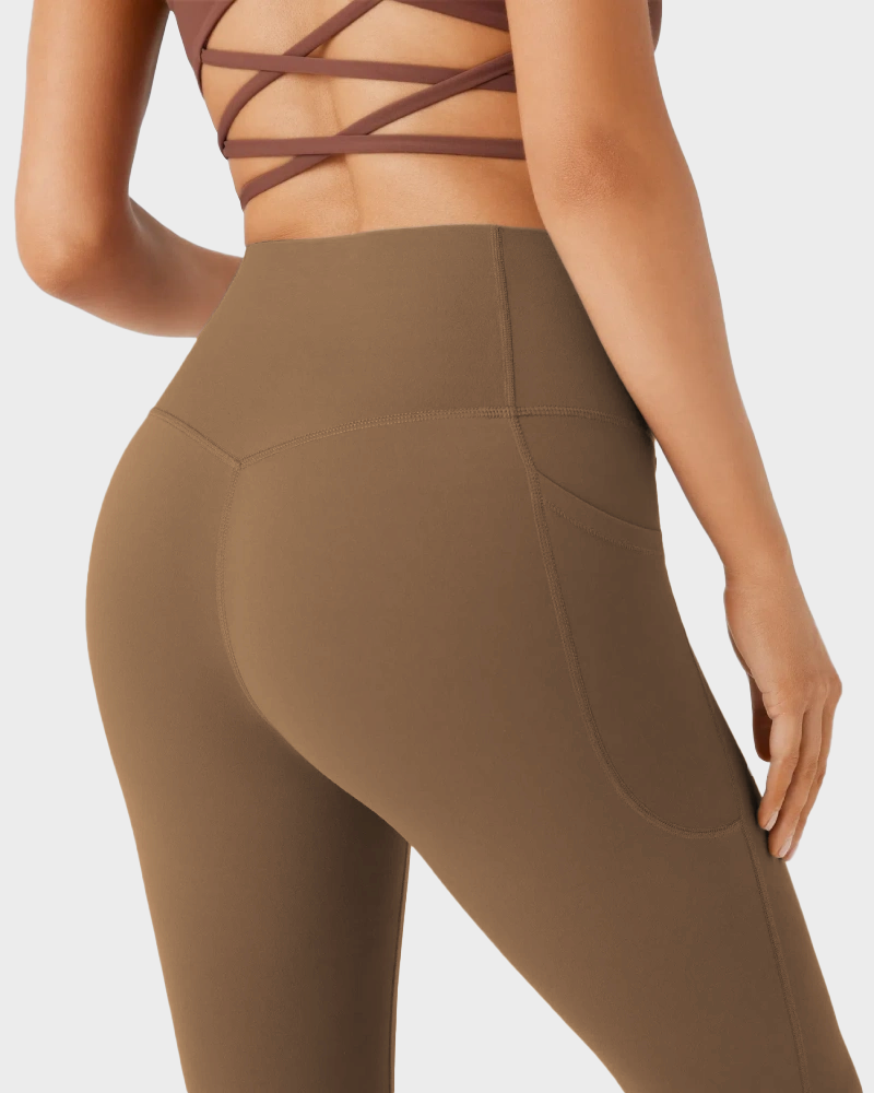 High Waisted Tummy Control Butt-Lifting Shaping Yoga Bootcut Leggings