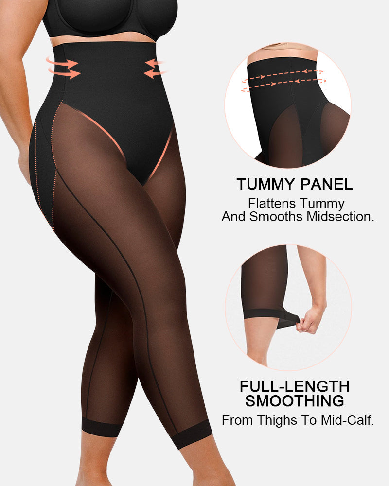 Mesh Tummy Control Butt-Lifting Capri Leggings