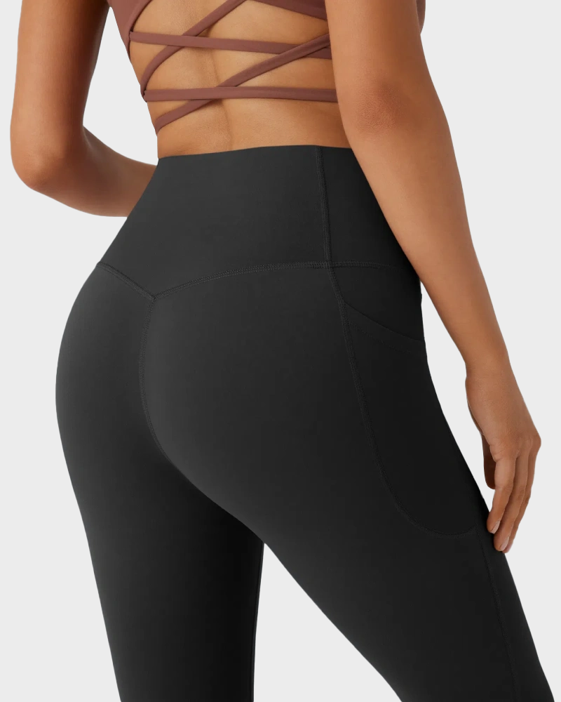 High Waisted Tummy Control Butt-Lifting Shaping Yoga Bootcut Leggings