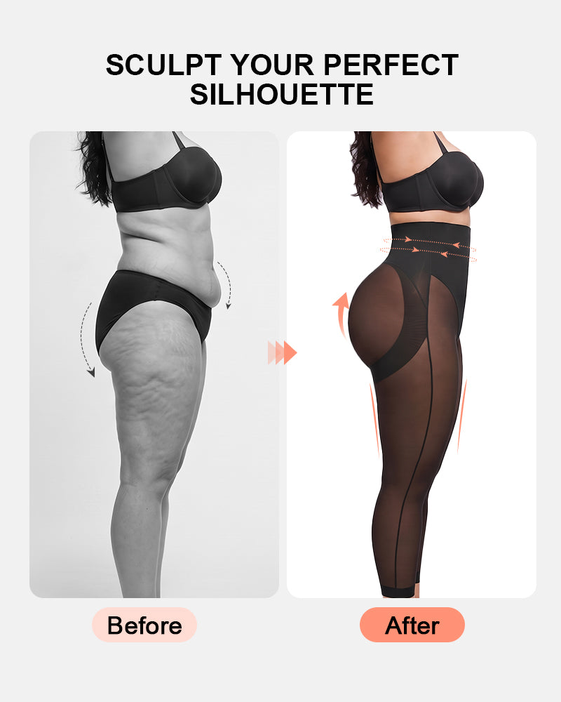 Mesh Tummy Control Butt-Lifting Capri Leggings