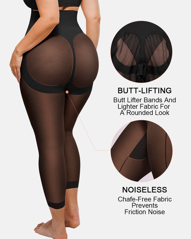 Mesh Tummy Control Butt-Lifting Capri Leggings