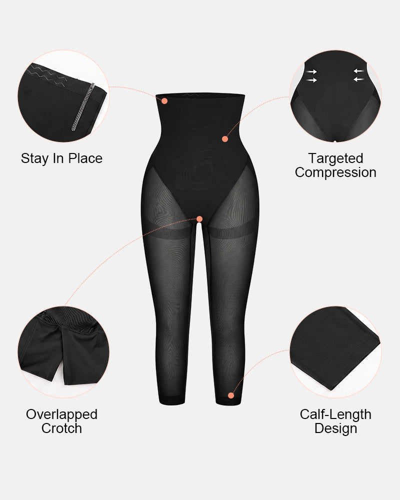 Mesh Tummy Control Butt-Lifting Capri Leggings