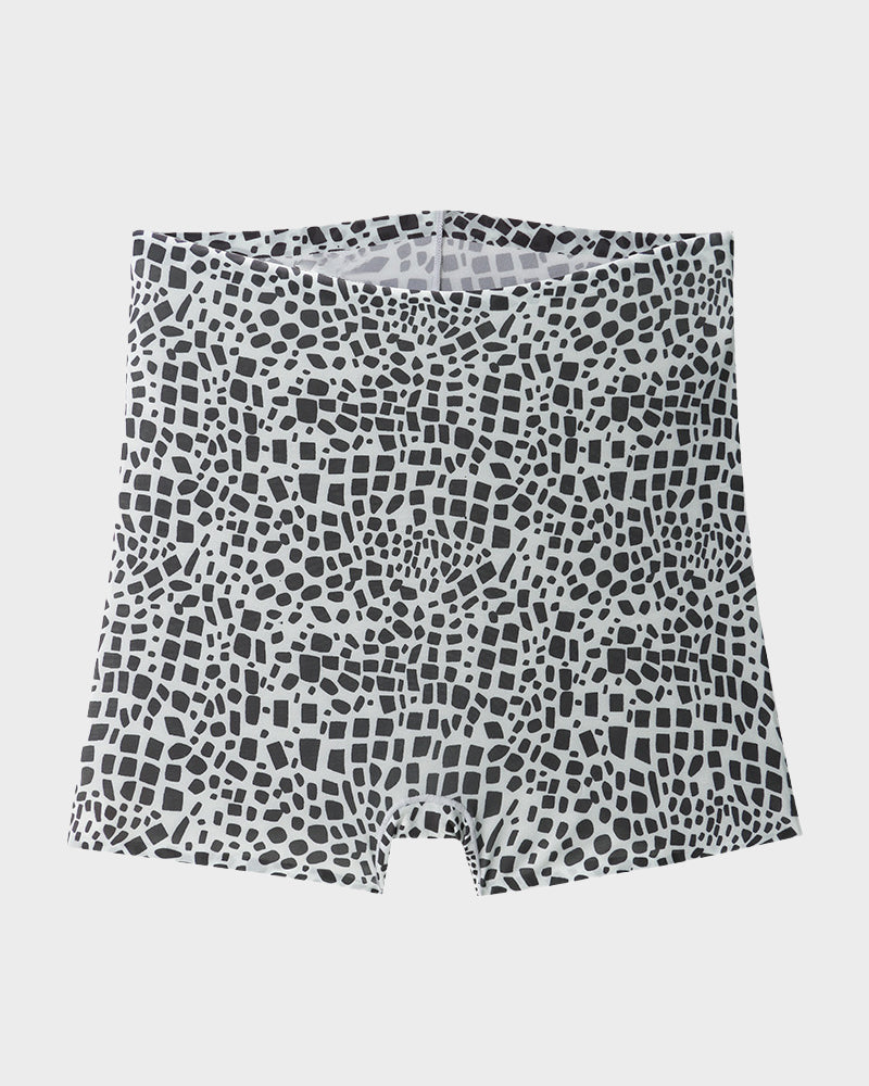 Leopard Print Seamless Boyshorts Mid-Waist Panties Set (10 Pack)