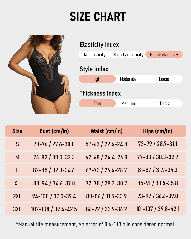 Lace Deep V Seamless Tummy Control Bodysuit