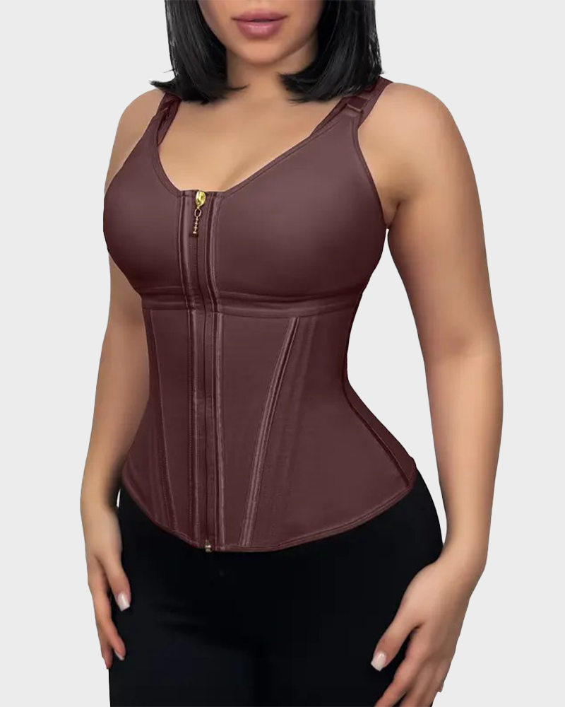 Double-Layer Tummy Control Waist Shaper Girdle With Bra