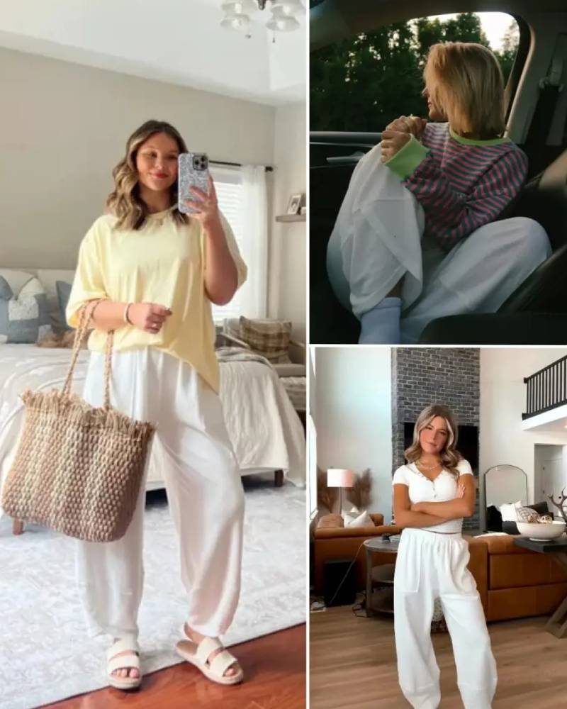 Women's Baggy Wide Leg Palazzo Harem Pants Elastic Waist Casual with Pockets