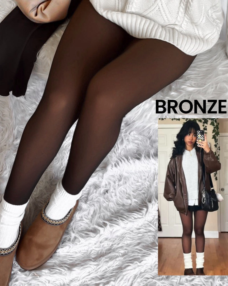Translucent Fleece Lined Tights For All Skin Tone