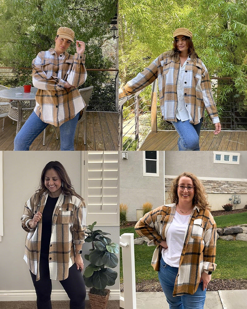 Plus Size Oversized Shacket in Cozy Flannel