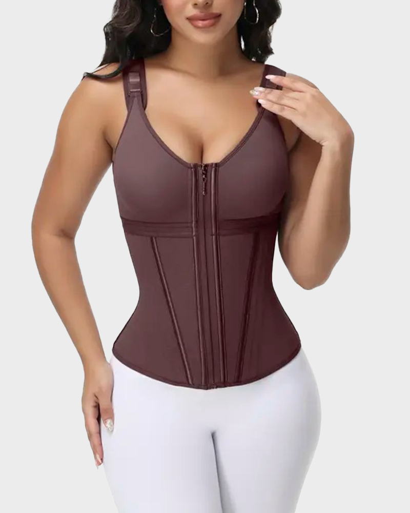 Double-Layer Tummy Control Waist Shaper Girdle With Bra