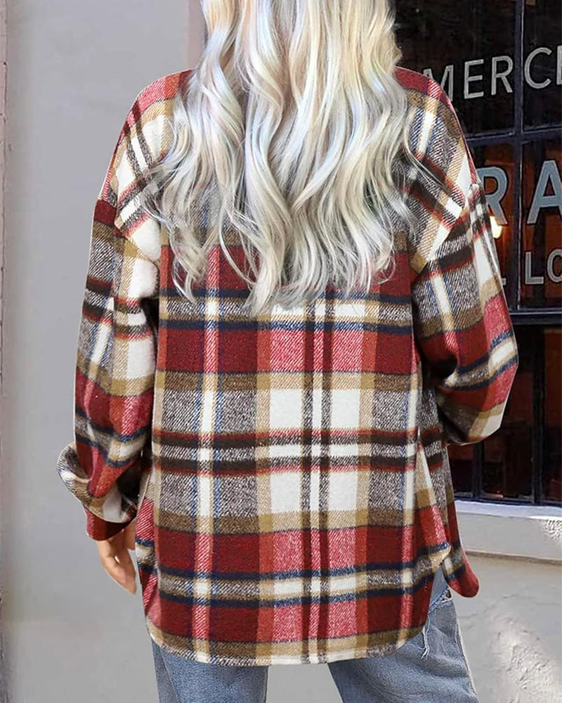 Plus Size Oversized Shacket in Cozy Flannel