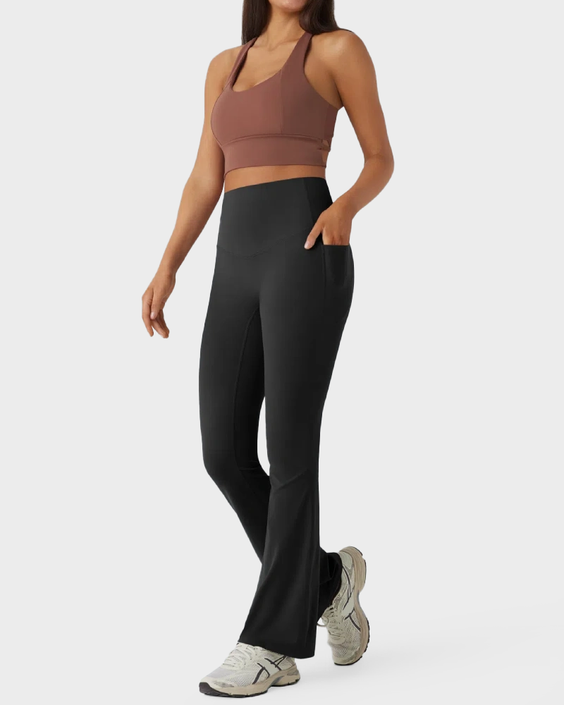 High Waisted Tummy Control Butt-Lifting Shaping Yoga Bootcut Leggings