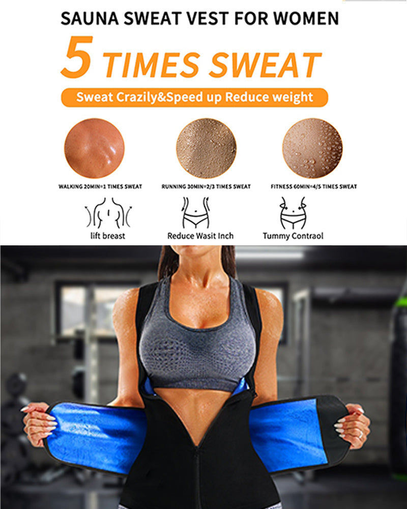 Adjustable Slimming Vest for Women - Tummy Control Sauna Suit