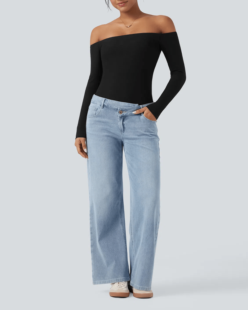 Built-in Bra Ribbed Knit Top