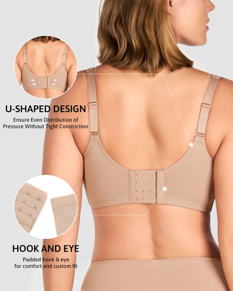 Mesh Unlined Full Coverage Non-padded Cooling Minimizer Bra