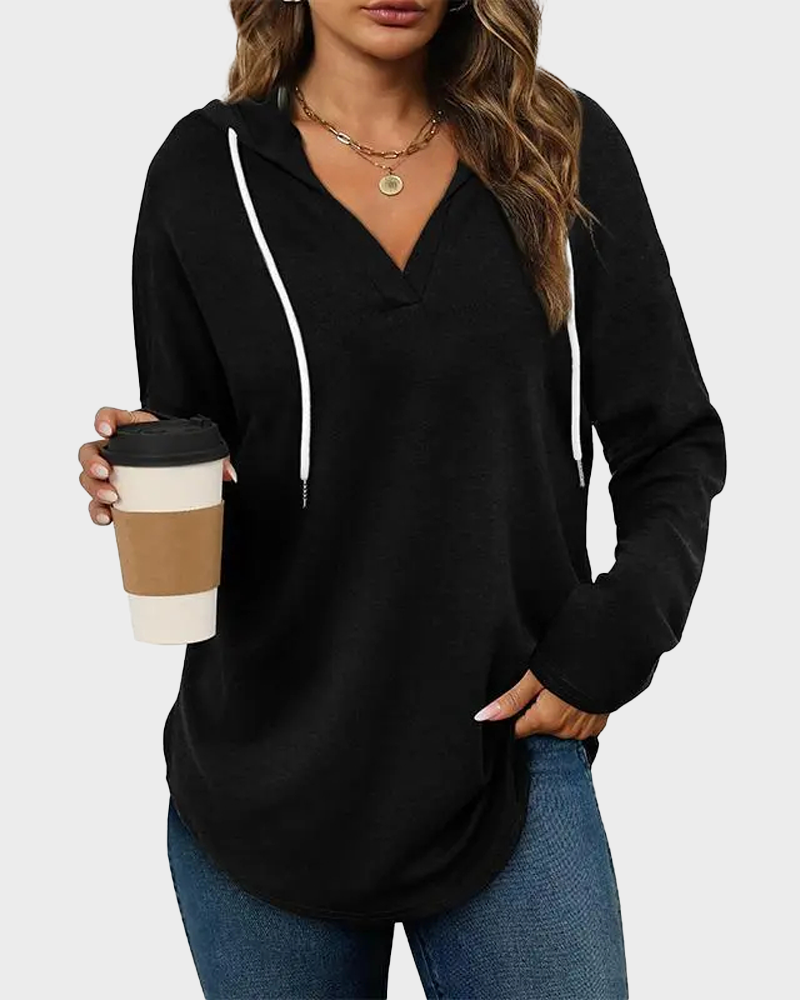 Women's Oversized Long Sleeve Loose Fit Casual Lightweight Pullover Hoodie Top