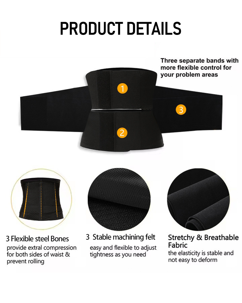 Hourglass 3 Layer Steel Boned Waist Trainer Tummy Control Adjustable Faja