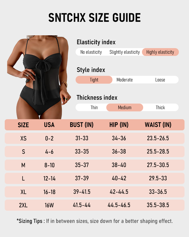 Tummy Control Flowy Mesh 2-Piece Bathing Suit