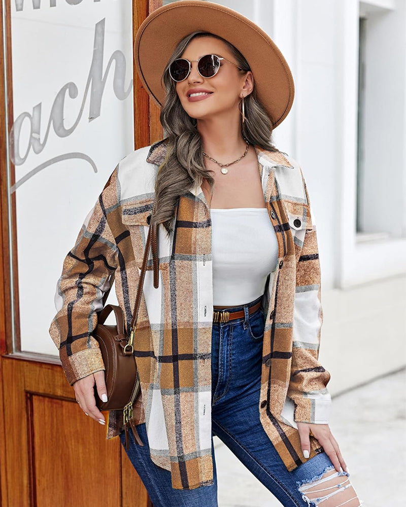 Plus Size Oversized Shacket in Cozy Flannel
