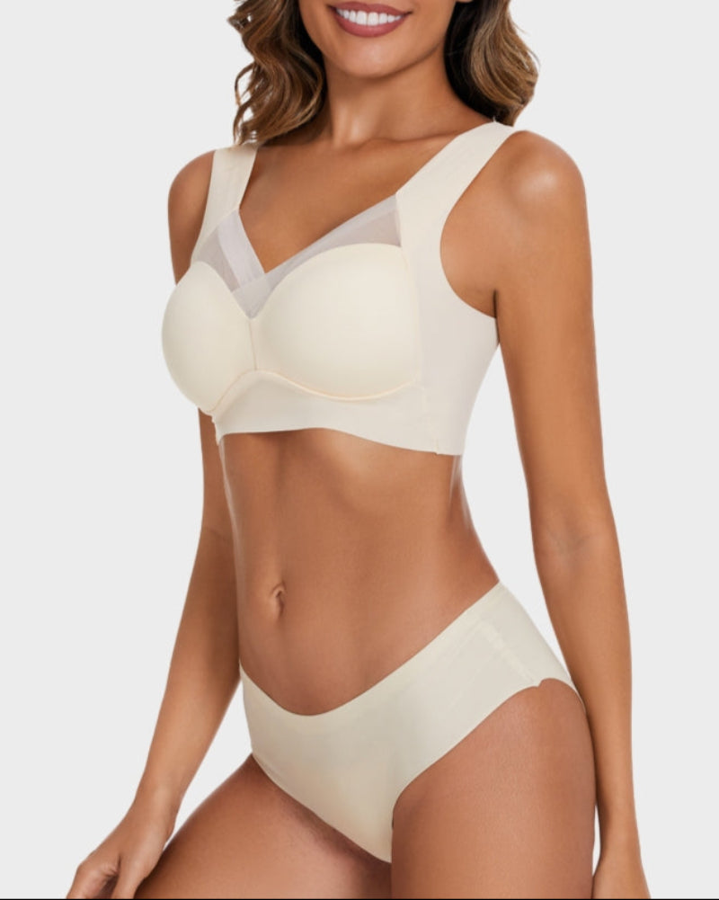 Comfortable Smoothing Mesh Bra