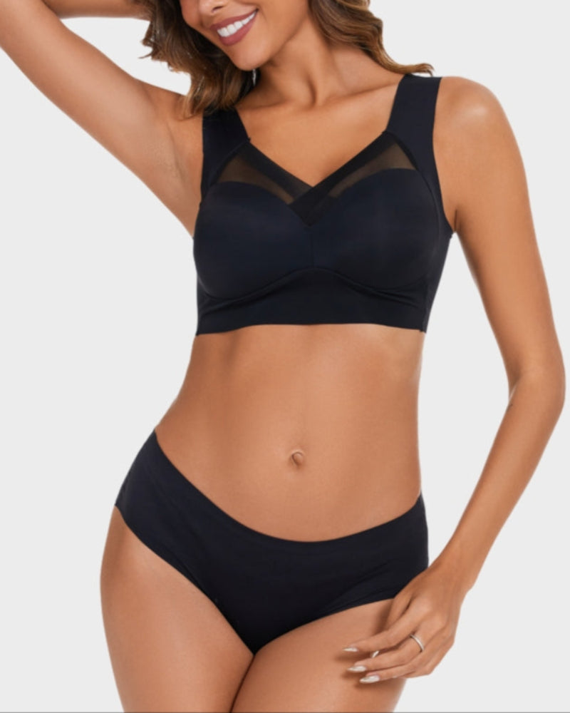 Comfortable Smoothing Mesh Bra