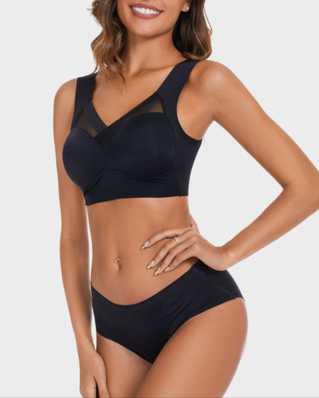 Comfortable Smoothing Mesh Bra