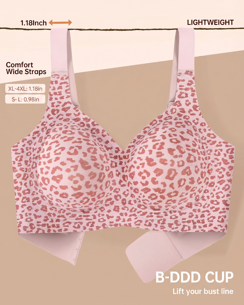 Leopard Jelly Wirefree Bra Full Coverage Padded No Underwire Everyday Bra