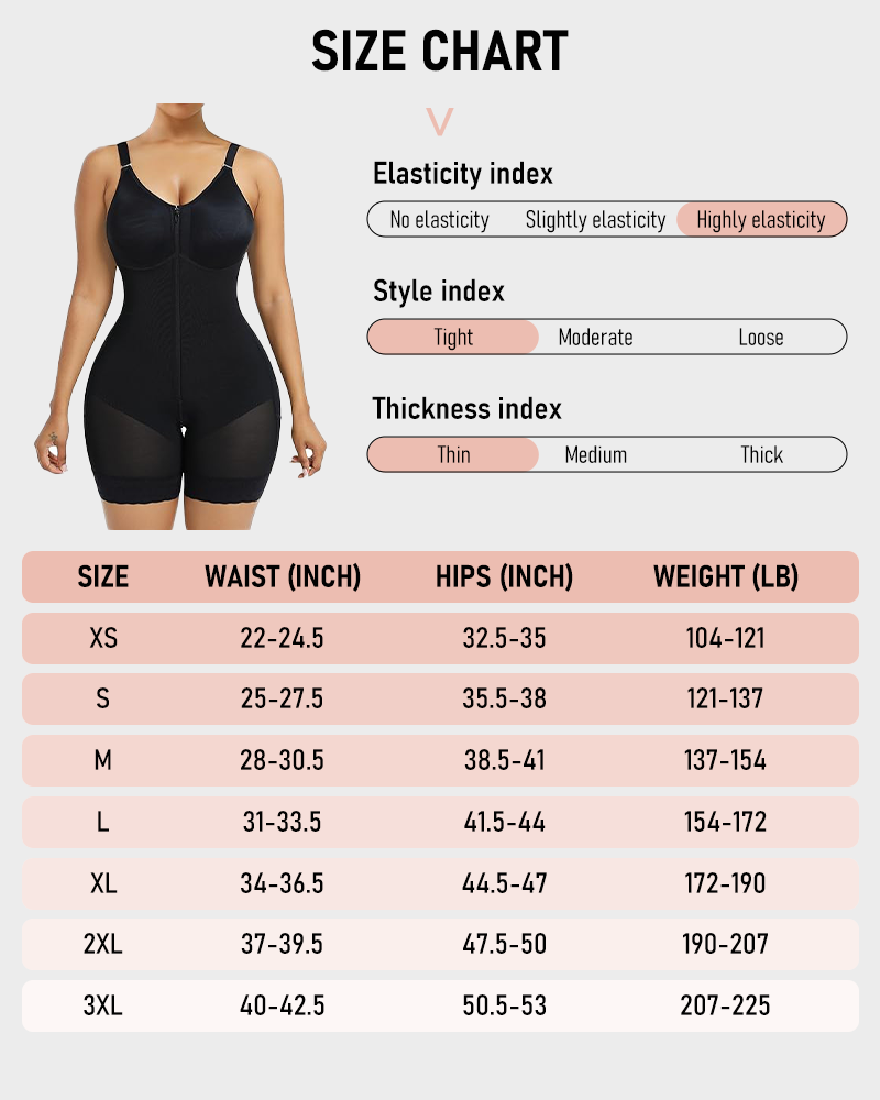 Tummy Control Butt Lifter Shaper with Zipper Crotch Fajas Colombianas