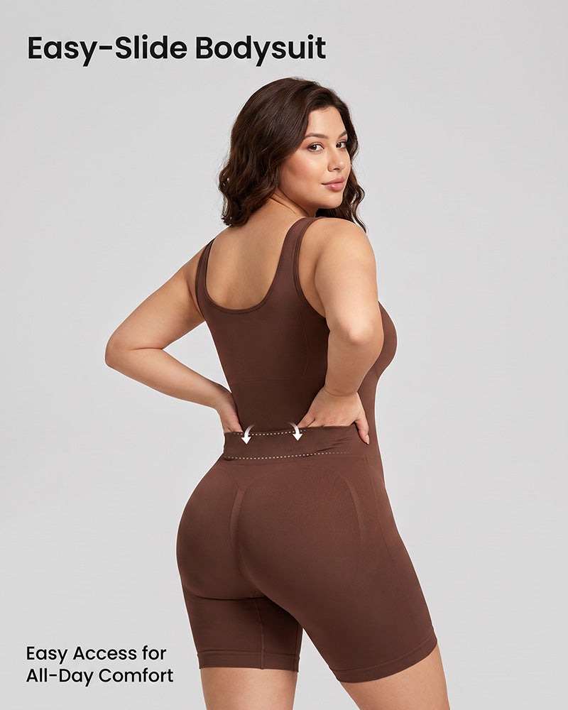 Open Back Tummy Control Butt Lifter Back Support Scrunch Postpartum Bodysuit