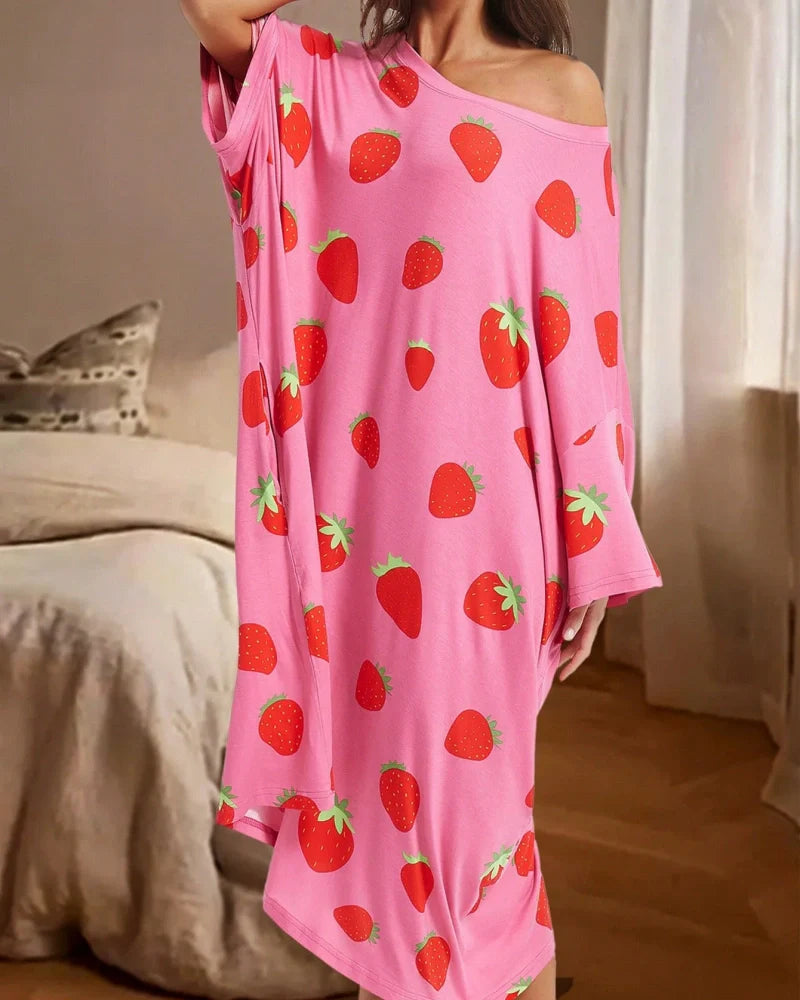 Soft Bamboo Sleepshirt with Pocket Plus Size S-5XL