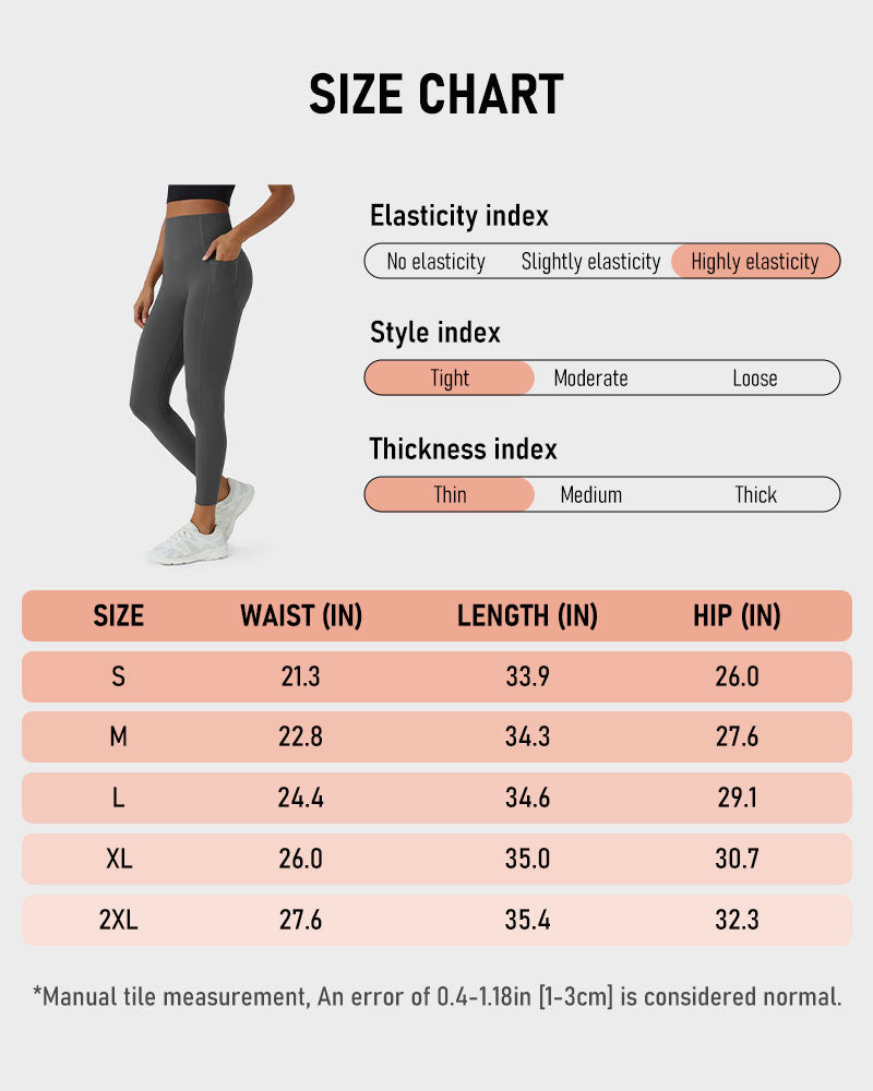 Tummy Control Butt-Lifting Training Leggings with Pockets