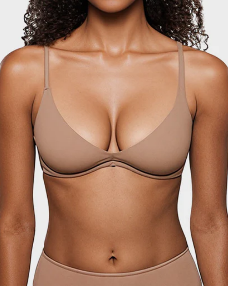 Women's Plus Plunge Unlined Underwire Sexy Demi Balconette Bras