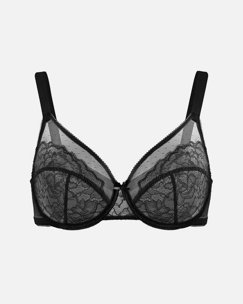 Full Coverage Lace Minimizer Bra - Petal-Beige