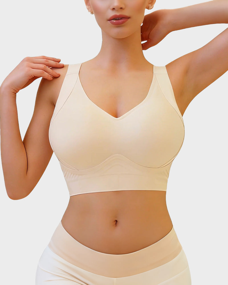 Plus Size Back Fat Smoothing Jelly Bra Seamless Push Up Everyday Bra