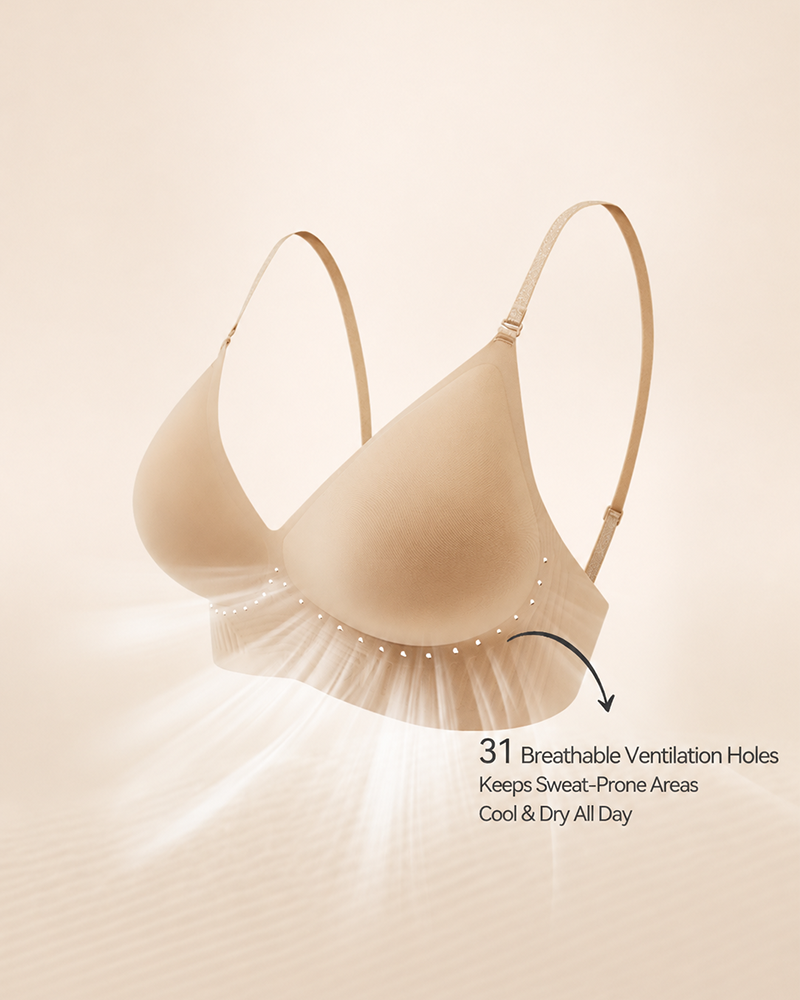 Seamless Invisible Low Back Lightly Lined Demi Backless Bra